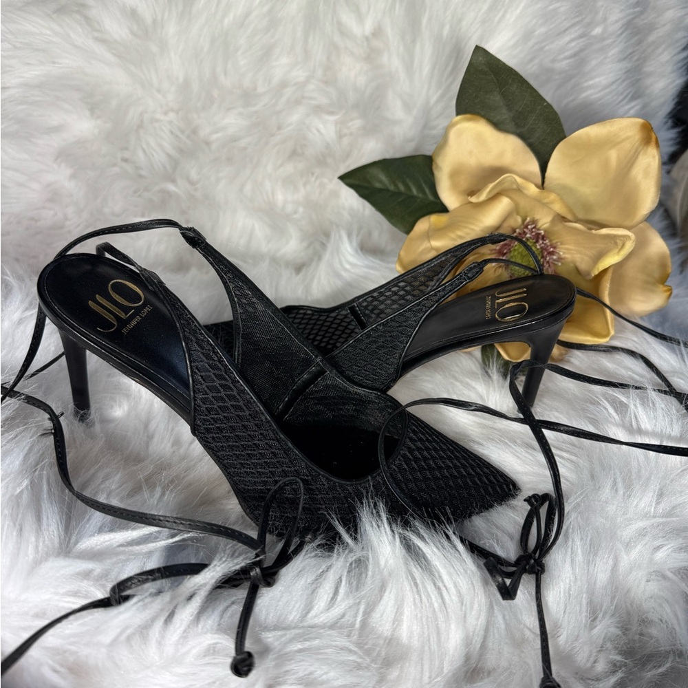 Jennifer Lopez Black Mesh Heels - Picture 4 of 4